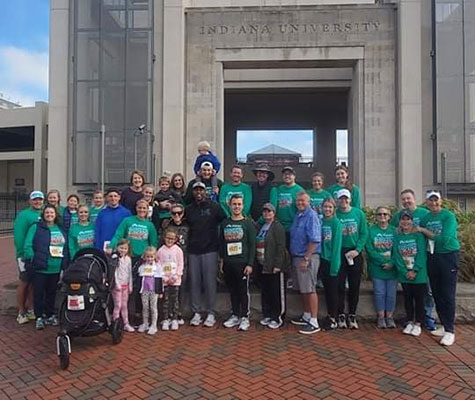 Photo of group at Hoosiers Outrun Cancer event.